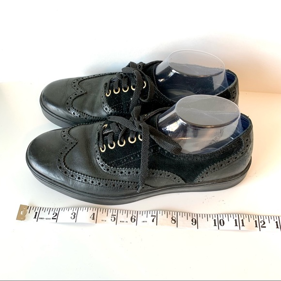 COLE HAAN Leather/Suede Wing Tip Oxfords—SZ. 9.5 - Picture 4 of 13